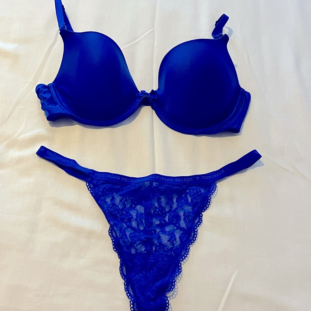 VS Cobalt Blue Bra & Panty Set